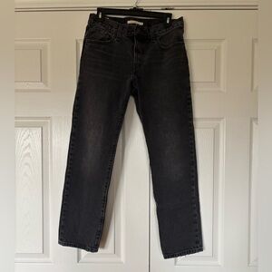 Levi's Women's Black Middy Straight Leg Jeans